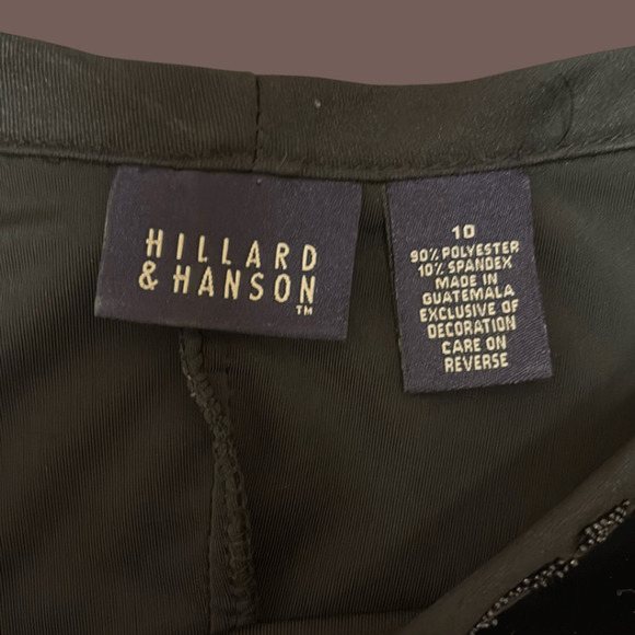 Hillard & Hanson Tank Dress | Black Sueded Beaded | Size 10 | Vintage - Picture 4 of 5